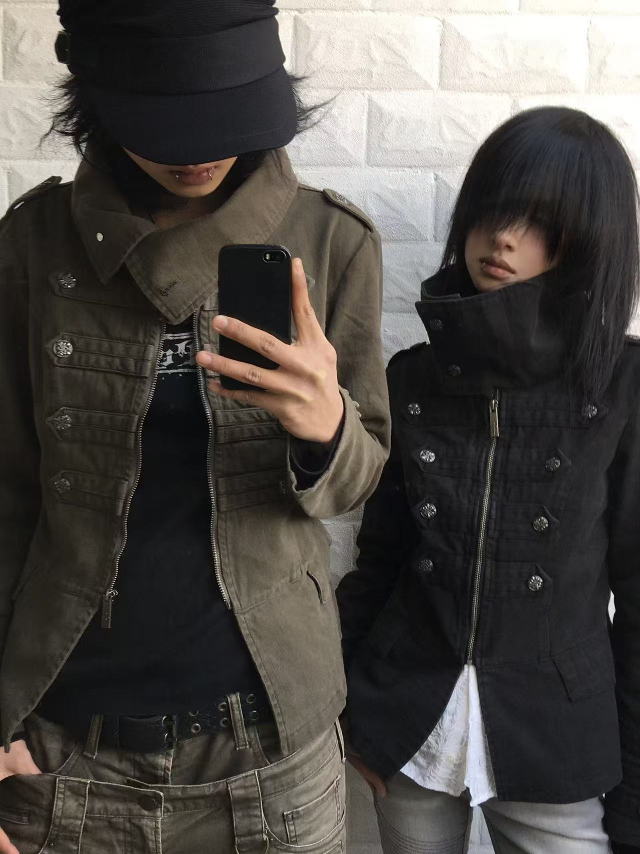 IMDELUSION "Regency Punk" Stacked-Neck Utility Jacket