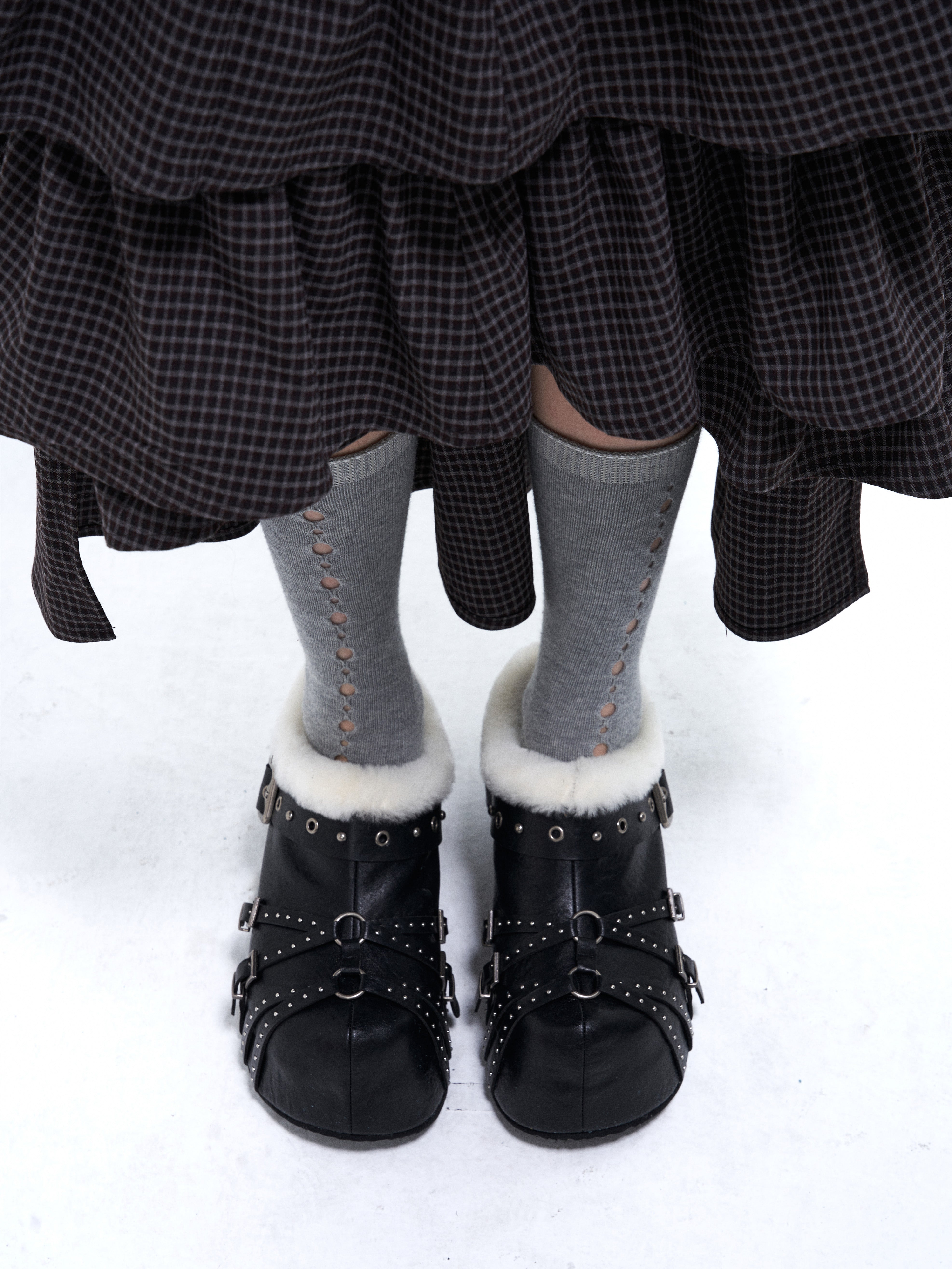 Black Covertoe Furry Slipper