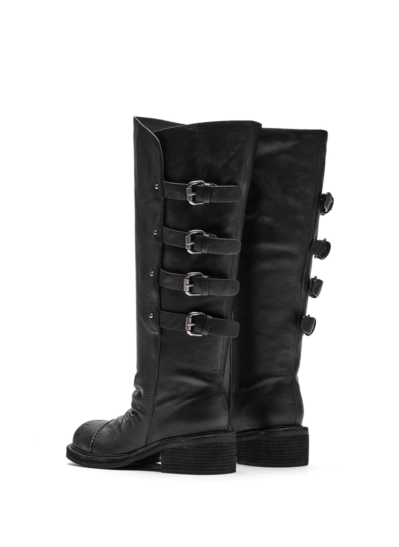 Black Long Biker Boots