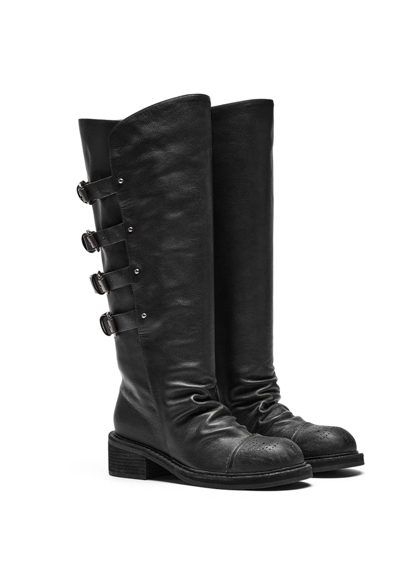 Black Long Biker Boots