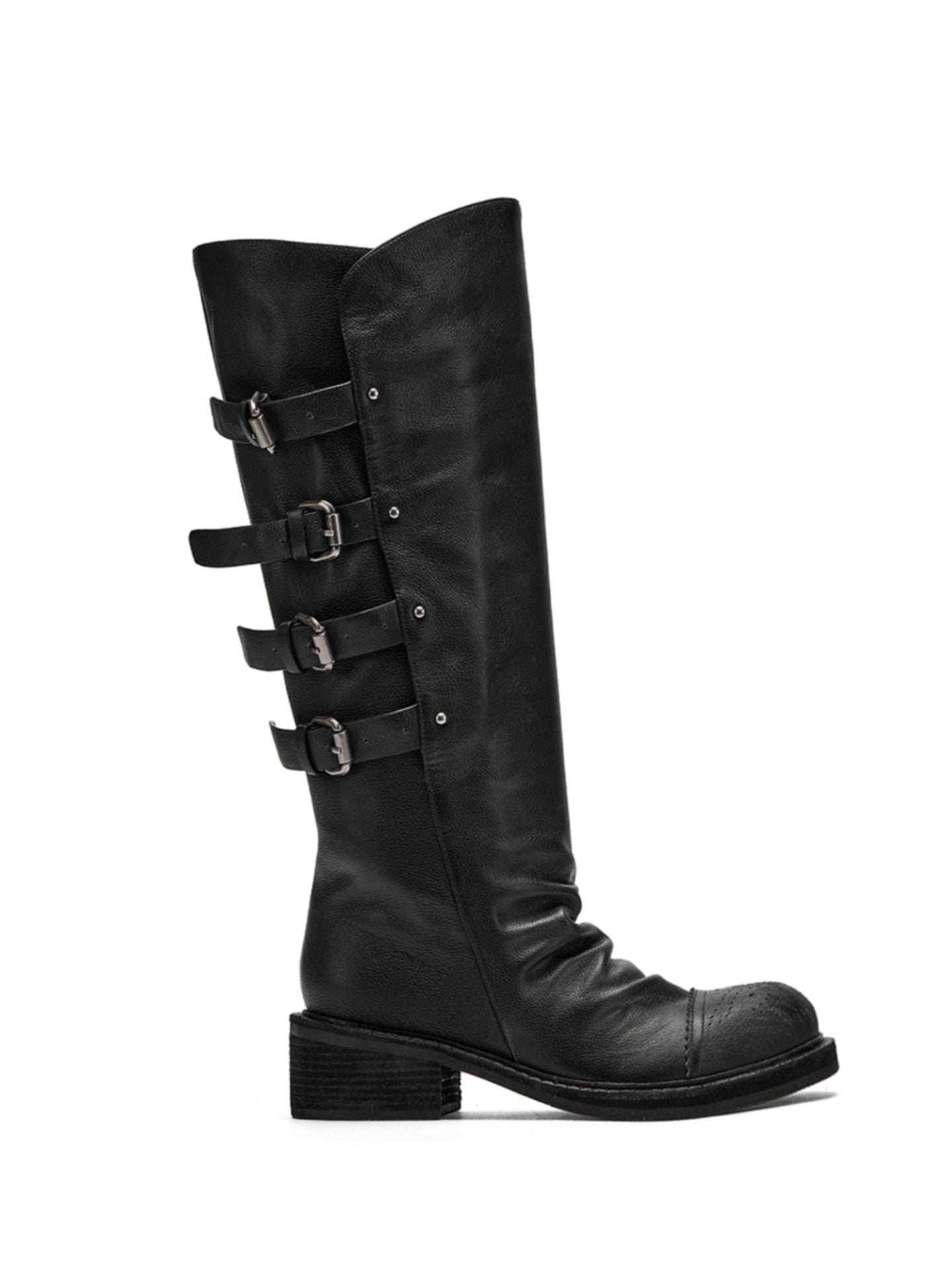 Black Long Biker Boots