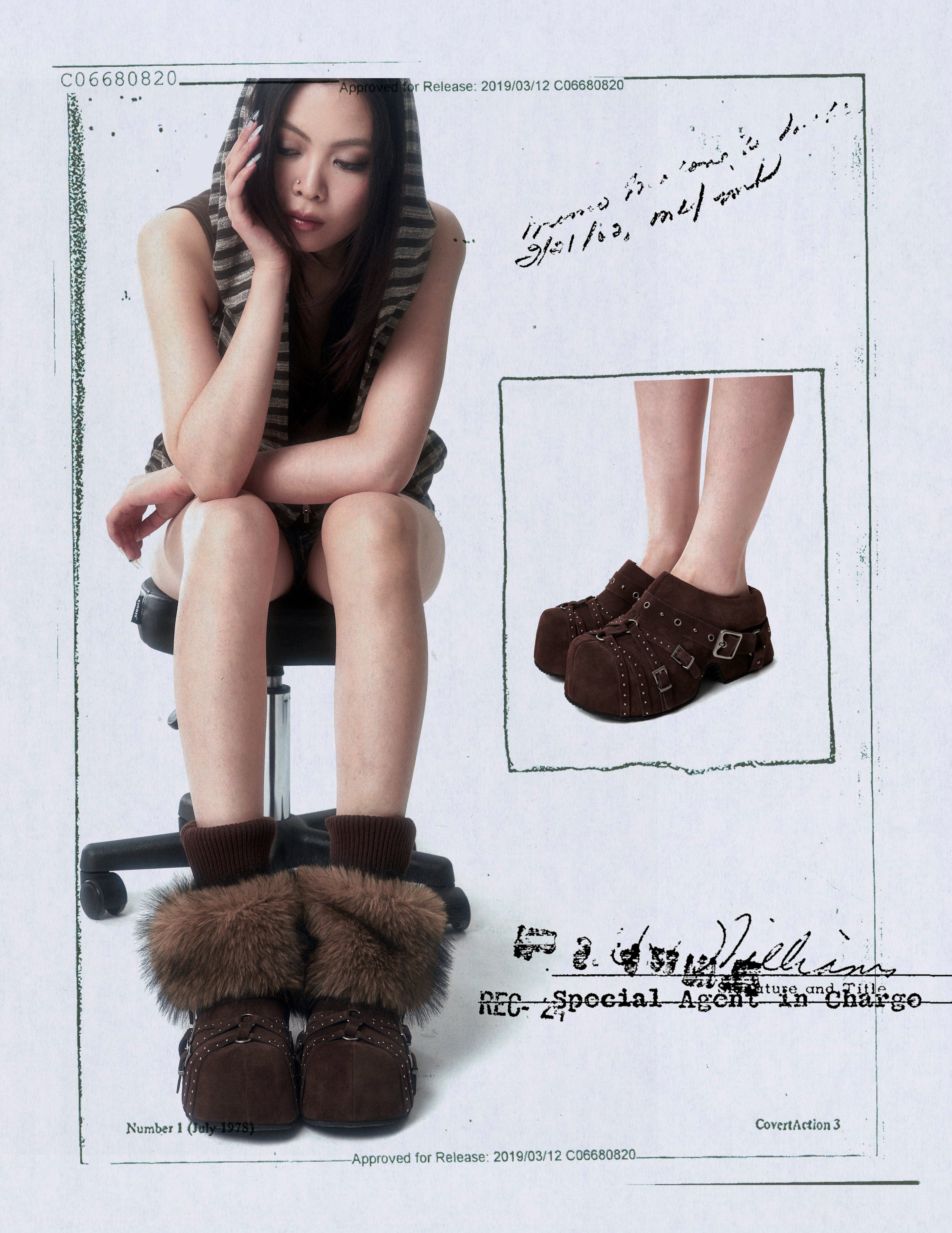 Brown Covertoe Slipper