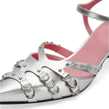 Kitten Heels - Silver