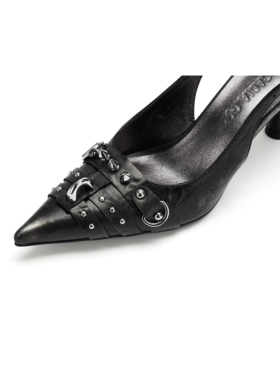 Black Rivet Highheels