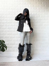 IMDELUSION "Regency Punk" Stacked-Neck Utility Jacket