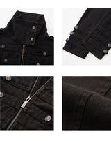 IMDELUSION "Regency Punk" Stacked-Neck Utility Jacket