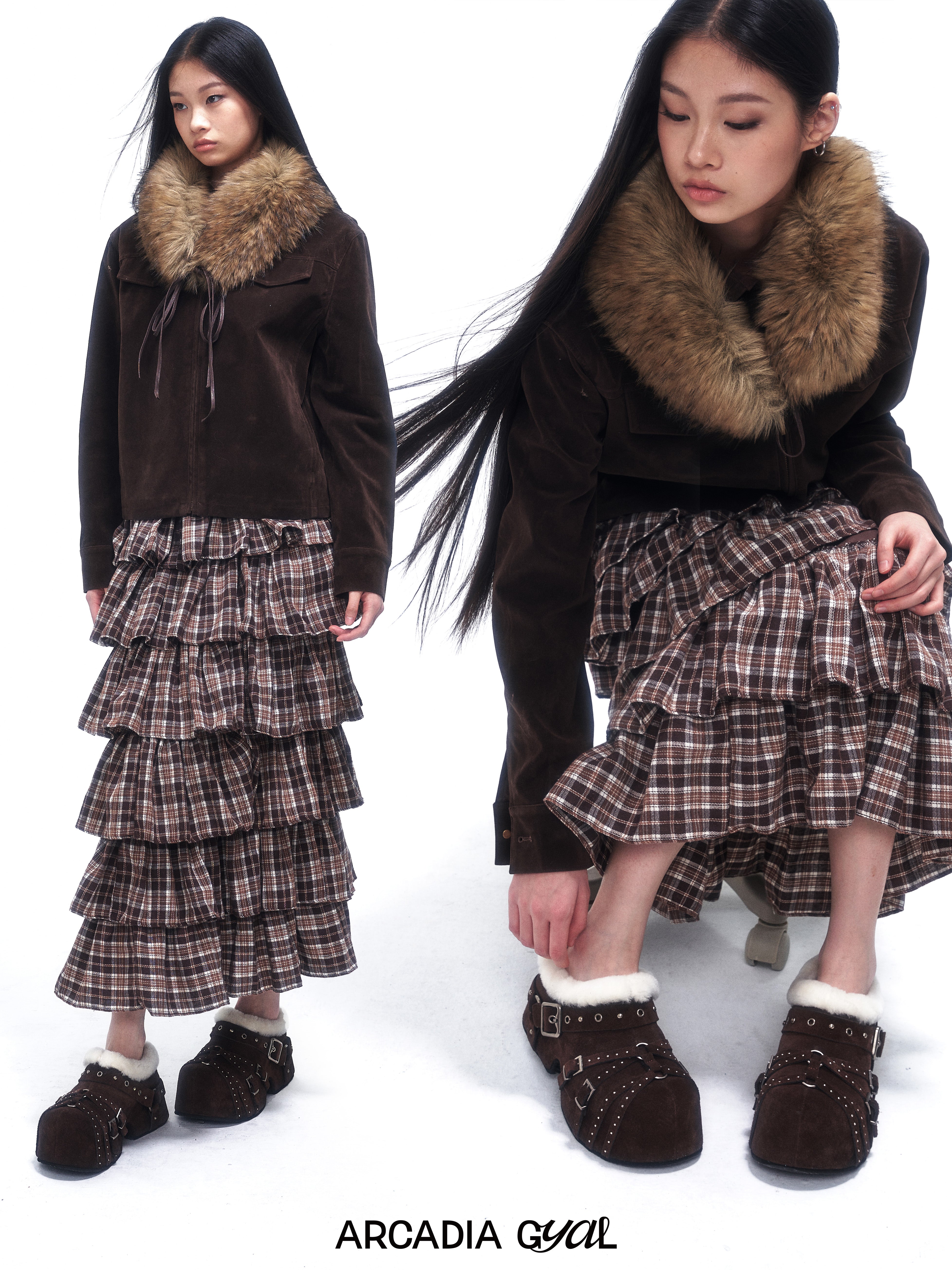 Brown Covertoe Furry Slipper